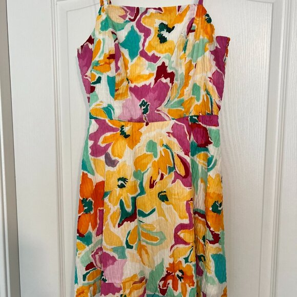 Lily Rose Spaghetti Strap Dress - Multicolor Bright Floral - Juniors Size Medium - Picture 1 of 4